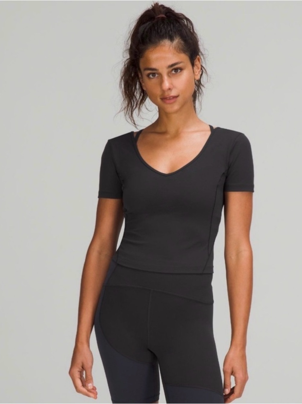 lululemon athletica Black Short Sleeve align top